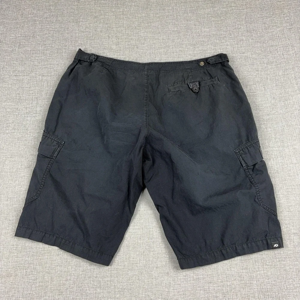 Nike Cargo Shorts Mens 39 Black Cotton Canvas Adjustable Waist 11 Inseam Outdoor